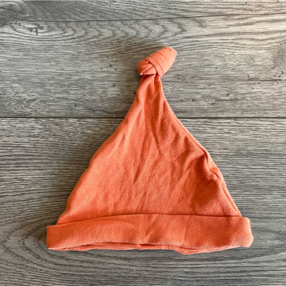 Mudpie Baby Knotted Cap Hat Cotton Orange 6-9 Months